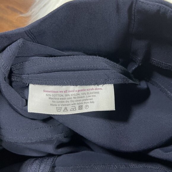 MM Lafleur Size 0 Petite Navy Blue Powerstretch The Foster Pants - Picture 9 of 10